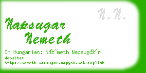 napsugar nemeth business card